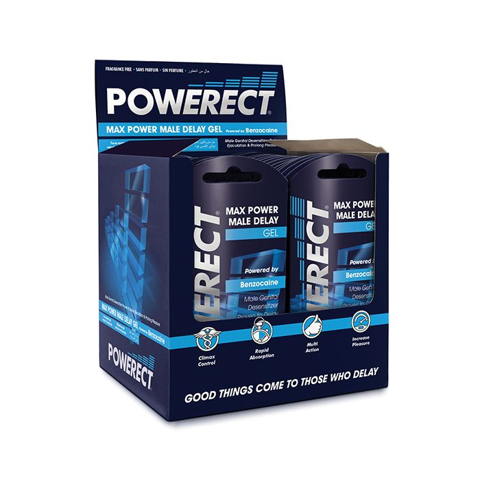 Powerect Benzocaine Delay Serum Foil Display - 3 ml Display of 36