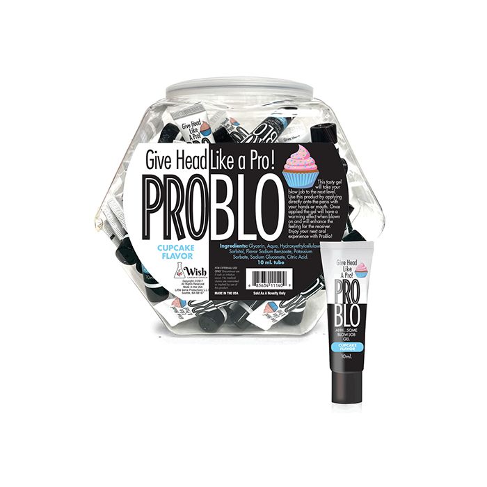 Pro Blo Oral Pleasure Gel 65 Pack Fishbowl - 10ml Cupcake